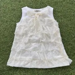 mi mi sol イタリア製 キッズ ノースリーブ レース トップスのサムネイル