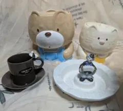 新品未使用品 レア レトロ 昭和 内藤ルネ RUNE 牛 陶器 小物入れ