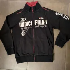 FILA ブラック ジップアップジャージ