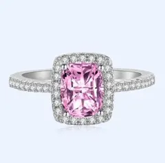 R-092-Pk エレガントなピンクストーンリング 指輪 シルバー925