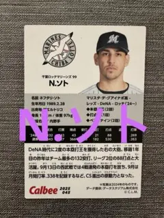 N.ソト 2025プロ野球チップス トレーディングカード ロッテ