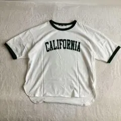 AQUAHISTORY リンガーTシャツ L ホワイト カレッジロゴ ゆるだぼのサムネイル