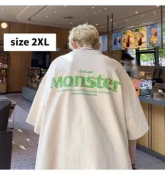 メンズ　Tシャツ　半袖　夏服 オーバーサイズ　バックプリント　ストリート