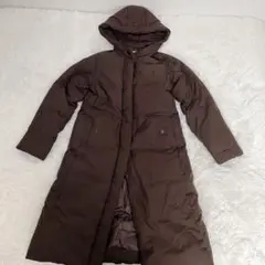 【23区】ダウンロングコート ブラウン 38 フード付き ダウン80％ 軽量