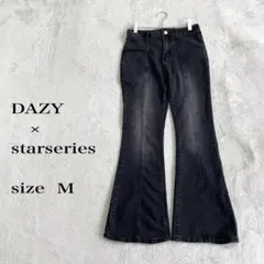 DAZY × starseries ブラック　黒　フレアパンツ Mサイズ