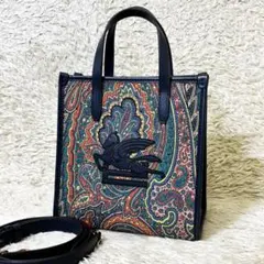 【新品同様】エトロ トートバッグ ラブトロッター 2way ペイズリー ペガサスのサムネイル