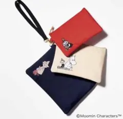 MOOMIN 刺繍入りポーチセット 3点