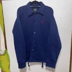 HUF ネイビー スウェット　コーチジャケット　ハフ