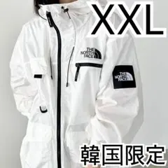 XXL＊ホワイト　白＊カーゴ　マウンテンジャケット＊韓国限定＊ノースフェイス
