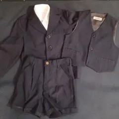 ストライプネイビー スーツ5点セット 120cmF