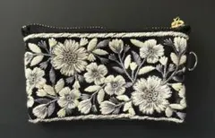 インド刺繍リボン　ミニポーチ