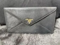“美品”PRADA 長財布 ブラック