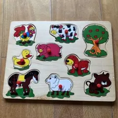 木製動物パズル 9ピース 幼児向け