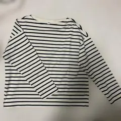 UNIQLO ボーダーTシャツ (長袖) Sサイズ 01 OFF WHITE