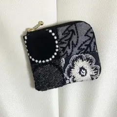 ミニ財布ミナペルホネンハンドメイド 両面パッチワーク コインケース
