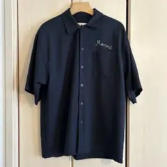 ほぼ新品 MARNI 半袖シャツ 44 ネイビー ほぼ新品 MARNI 半袖シャツ 44 ネイビー