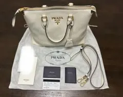 【PRADA】プラダ ヴィッテロフェニックス ホワイト　2WAYバッグ