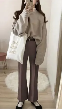 【GRL】フロントタックフレアパンツ 【k8360t】