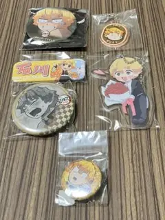 鬼滅の刃 善逸 缶バッジ＆アクチャセット
