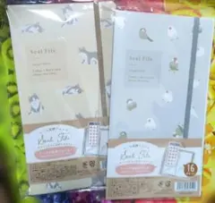 シートシール収納ファイル 2点セット 推し活 　猫&小鳥柄　セリア