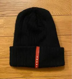 希少 PRADA 2654 ニット帽 RE-NYLON ブラック ナイロン切替 希少 PRADA 2654 ニット帽 RE-NYLON ブラック ナイロン切替 希少