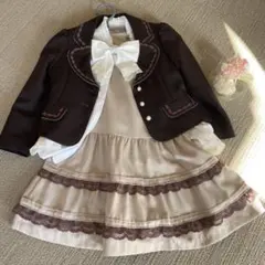 ブラウンジャケットとドレスセット 120サイズ