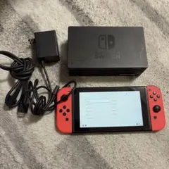 Nintendo Switch 本体 ネオンレッド ジャンク　縦線 Nintendo Switch 本体 ネオンレッド ジャンク 縦線 - メルカリ