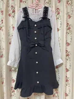 LIZLISA ワンピース 黒 size0 LIZLISA リズリサ ワンピース 黒