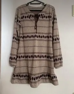 森ガール 長袖チュニック　ワンピース