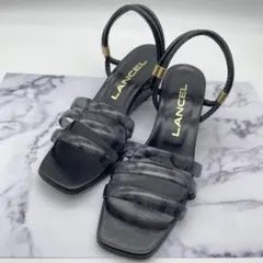 LANCEL ストラップサンダル 黒　日本製のサムネイル