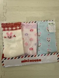 新品　ミキハウス　キッズ　靴下　三足セット　15-17cm