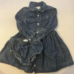 Ralph Lauren デニム ワンピースとパンツセット　18M 80-90