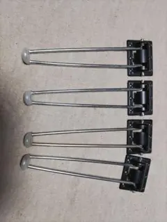 訳あり M101 折り畳み テーブル用脚 4個セット DIY 黒/銀 - メルカリ