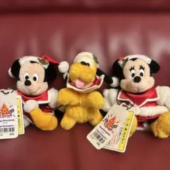 東京ディズニーランド 15周年 クリスマス ぬいぐるみ バッジ３点セット