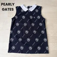 PEARLY GATES ノースリーブポロシャツ ブランドロゴプリント　０のサムネイル