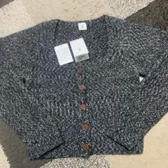 roku 6 ミックス　スクエアネック　カーディガン
