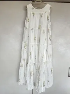 美品　ジェラートピケ gelato pique ミモザ　ロングドレス　ワンピース