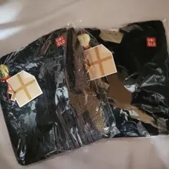 ユニクロ アニヤハインドマーチカシミアネイビーニット&ウールグレーカーキマフラー