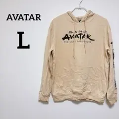 ✨️SALE‼️ AVATAR パーカー 【L】 ベージュ ロゴ プリント トップス