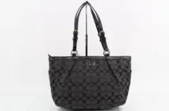 【COACH】コーチ シグネチャー トートバッグ 肩掛け 黒系
