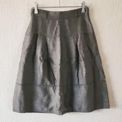 【BALLSEY】（S）タック入りフレアスカート/光沢素材/落ち感/上品/無地