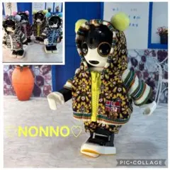 ロボホン洋服　ポンポン付きフードジップジャケット＆ハーフパンツ②