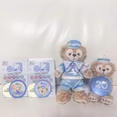 カラフルハピネス ダッフィー ぬいぐるみバッジ・チャーム ワッペン セット