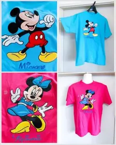 ミニーマウス　ミニー　Tシャツ　綿　コットン　ディズニーストア　刺繍