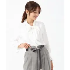 【美品】MISCH MASCH ボウタイシャーリングブラウス