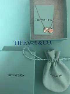 Tiffany & Co. ピンクエナメル・シルバー　ハート型ネックレス