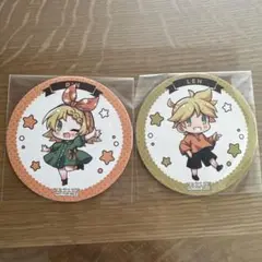 初音ミク　レジャフェス　2枚　鏡音リン　レン　コースター　浜名湖パルパル