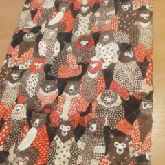クマ柄 キルティング生地