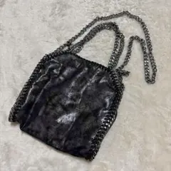 DONOBAN チェーントリミング　ミニバッグ　2way シルバー　メタリックのサムネイル