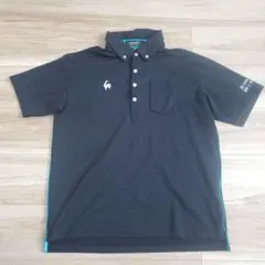 【美品】le coq sportif ゴルフ 黒 半袖ポロシャツ